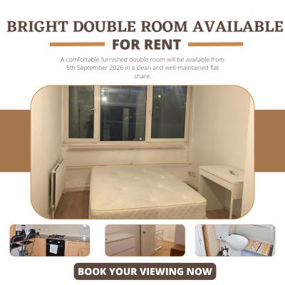 Furnished Double Room | Bills Included |Roehampton