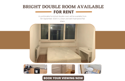Furnished Double Room | Bills Included |Roehampton
