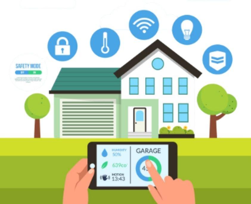 Landlord using a cloud-based property management dashboard to track rent, maintenance, and energy data.”
